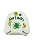 Parsaver Golf - Deluxe Mallet Putter Cover - Smiley  (White)