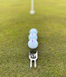 PARSAVER Divot Repair Tool - Triple Line Golf Ball Stencil - Ball Marker Divot Tool - NEW!!!