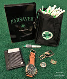 2. Parsaver Deluxe Golf Valuables Pouch - A Must Golf Accessories Bag - Store Wallet Jewelry Watch - Golf Tees