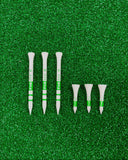 2. PARTEE 3 1/4" & 1 1/2" Tees- Practically Unbreakable Tour Golf Tees - Lucky Shamrock Golf