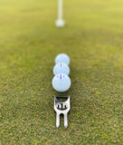 4. PARSAVER Divot Repair Tool - Triple Line Golf Ball Stencil - Ball Marker Divot Tool - NEW!!!