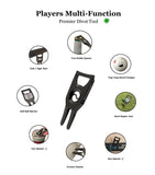 4. Players Golf Divot Repair Tool - Ying Yang Golf Ball Stencil - Ball Marker Divot Tool Gadget - NEW!!!
