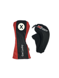 Parsaver Golf - Deluxe X Hybrid Head Cover - Red/Black Racing Stripe Pattern #3