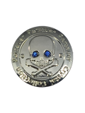 Parsaver Golf - Skull & Bones Golf Ball Marker embellished with crystals from Swarovski®